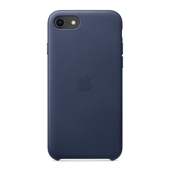 Чехол Apple Leather Case for iPhone SE 2020 Midnight Blue - цена, характеристики, отзывы, рассрочка, фото 2