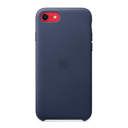 Чохол Apple Leather Case for iPhone SE 2020 Midnight Blue - ціна, характеристики, відгуки, розстрочка, фото 3