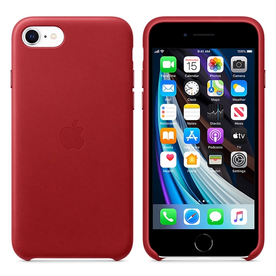 Чехол Apple Leather Case for iPhone SE 2020 (PRODUCT) RED - цена, характеристики, отзывы, рассрочка, фото 4