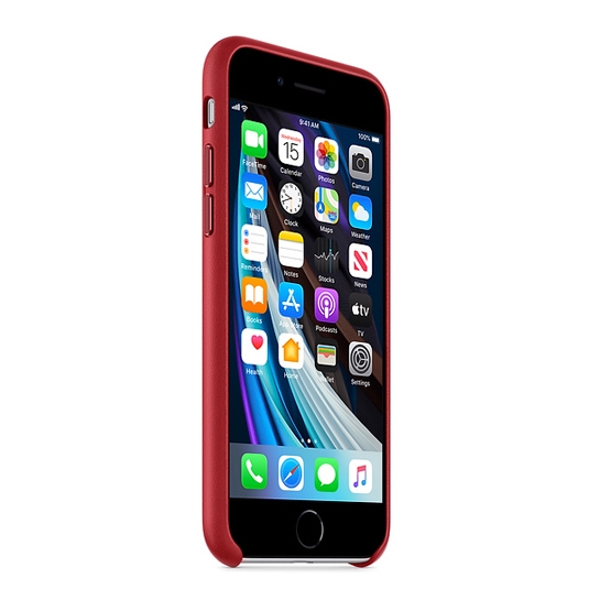 Чехол Apple Leather Case for iPhone SE 2020 (PRODUCT) RED - цена, характеристики, отзывы, рассрочка, фото 6