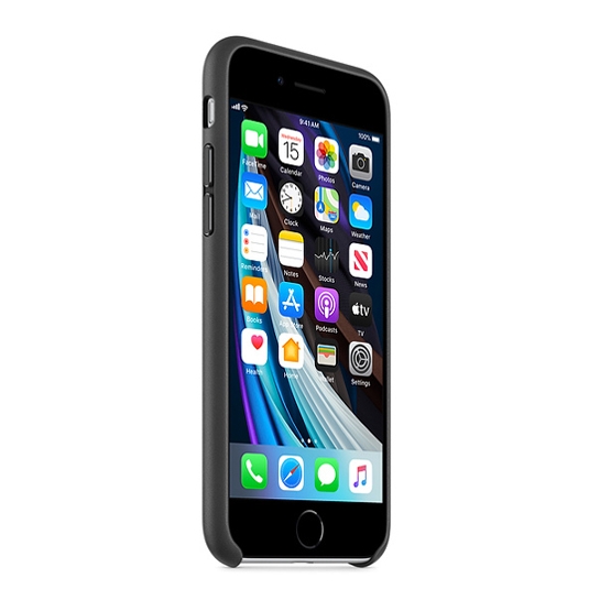 Чохол Apple Leather Case for iPhone SE 2020 Black - ціна, характеристики, відгуки, розстрочка, фото 6