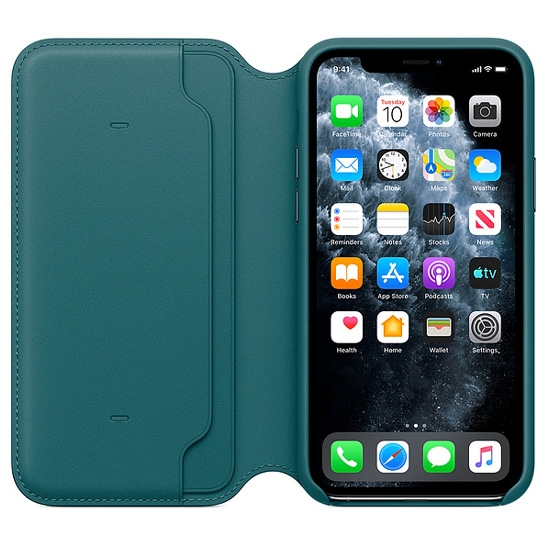 Чохол Apple Leather Folio for iPhone 11 Pro Peacock - ціна, характеристики, відгуки, розстрочка, фото 3