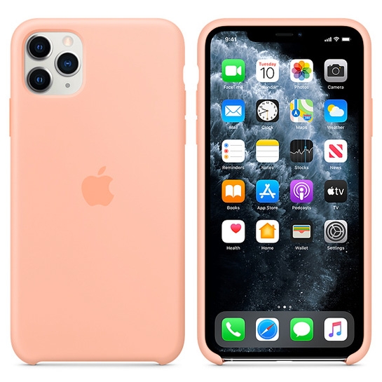 Чехол Apple Silicone Case for iPhone 11 Pro Max Grapefruit - цена, характеристики, отзывы, рассрочка, фото 3