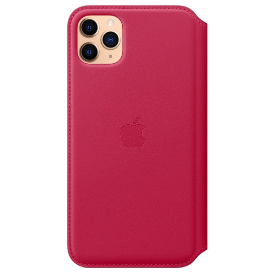 Чехол Apple Leather Folio for iPhone 11 Pro Max Raspberry - цена, характеристики, отзывы, рассрочка, фото 1