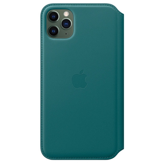 Чехол Apple Leather Folio for iPhone 11 Pro Max Peacock - цена, характеристики, отзывы, рассрочка, фото 1