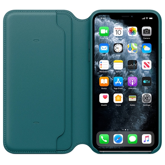 Чехол Apple Leather Folio for iPhone 11 Pro Max Peacock - цена, характеристики, отзывы, рассрочка, фото 3