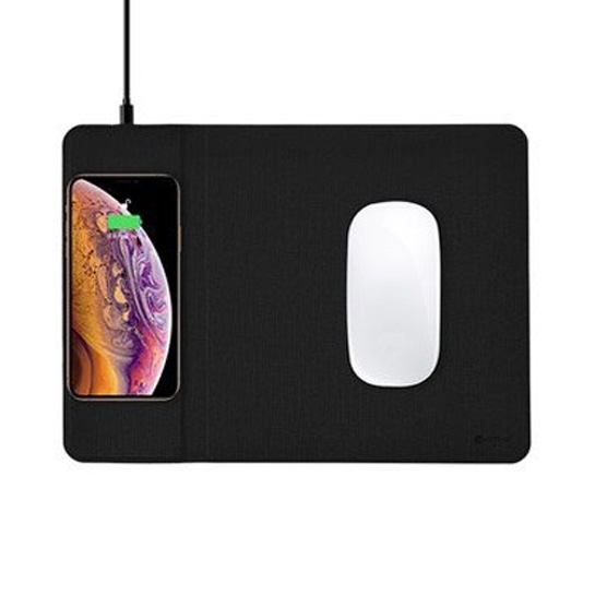 Бездротовий зарядний пристрій COTEetCI Wireless Charger And Mouse Pad Black - ціна, характеристики, відгуки, розстрочка, фото 1