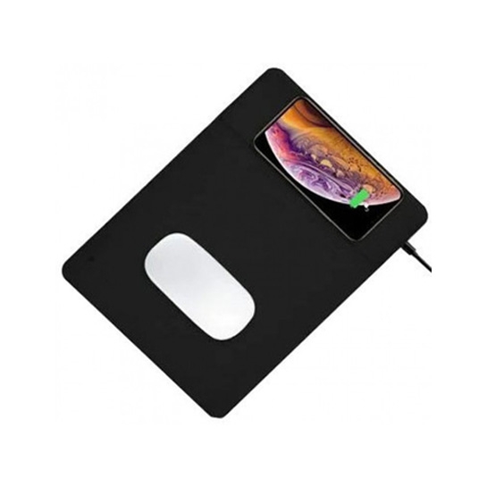 Бездротовий зарядний пристрій COTEetCI Wireless Charger And Mouse Pad Black - ціна, характеристики, відгуки, розстрочка, фото 2