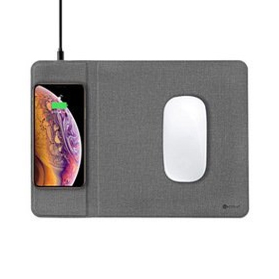 Бездротовий зарядний пристрій COTEetCI Wireless Charger And Mouse Pad Grey - цена, характеристики, отзывы, рассрочка, фото 1