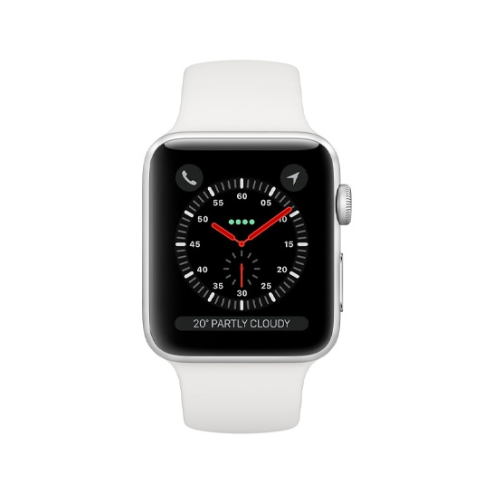 Смарт Часы Apple Watch Series 3 + LTE 38mm Silver Aluminum Case with White Sport Band - цена, характеристики, отзывы, рассрочка, фото 2