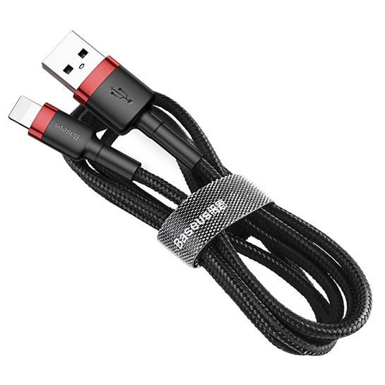 Кабель Baseus Kevlar-Series Lightning to USB Cable Red/Black - ціна, характеристики, відгуки, розстрочка, фото 2