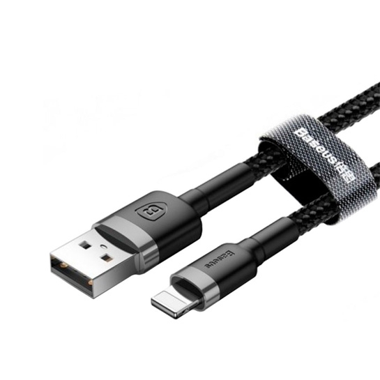 Кабель Baseus Kevlar-Series Lightning to USB Cable Black - цена, характеристики, отзывы, рассрочка, фото 3