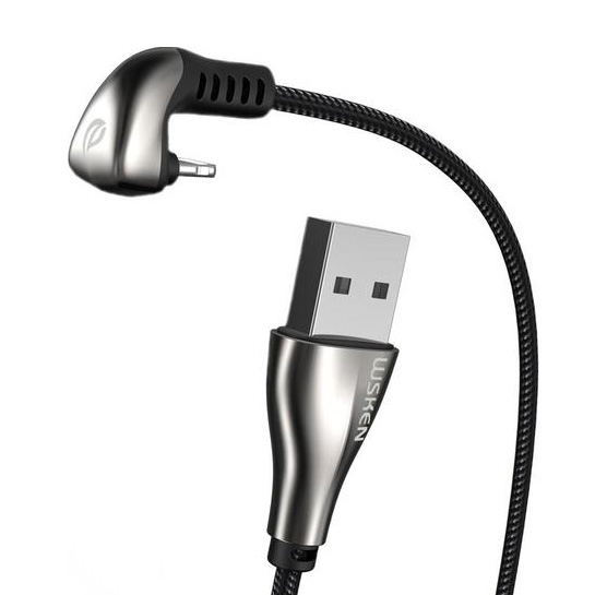 Кабель Wsken Diamond Lightning to USB Cable U-Type (1.2m) Black - ціна, характеристики, відгуки, розстрочка, фото 4