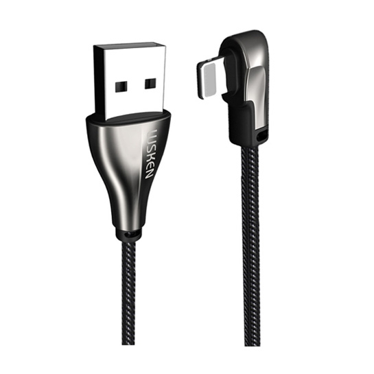 Кабель Wsken Diamond Lightning to USB Cable L-Type (2m) Black - ціна, характеристики, відгуки, розстрочка, фото 1