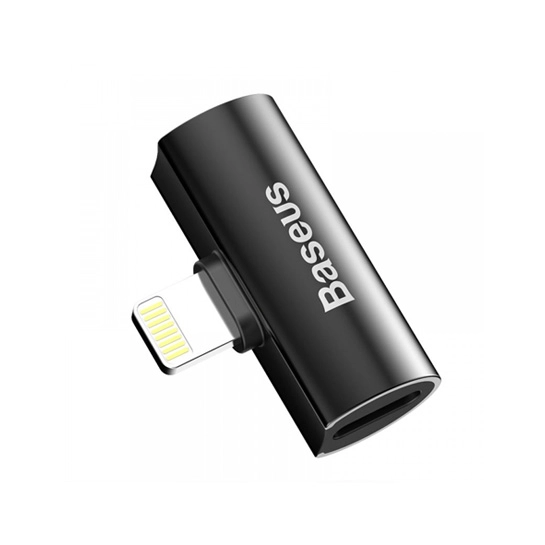 Перехідник Baseus Lightning to Dual-Lightning Adapter Black