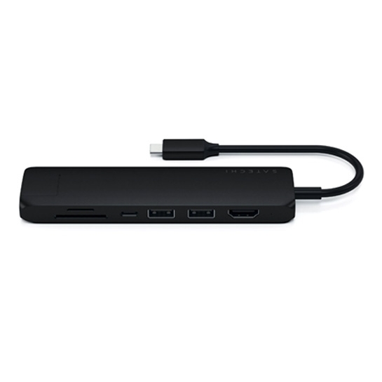 USB-хаб Satechi Aluminum Type-C Slim Multi-Port with Ethernet Adapter Black - ціна, характеристики, відгуки, розстрочка, фото 3
