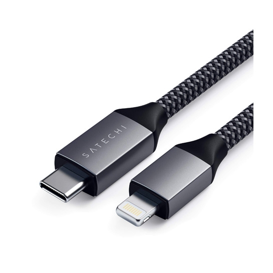 Кабель Satechi Cable USB-C to Lightning Space Gray (1.8 m) - ціна, характеристики, відгуки, розстрочка, фото 2