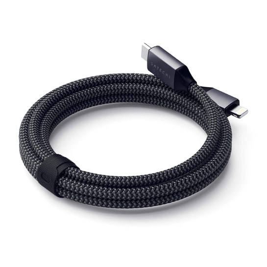 Кабель Satechi Cable USB-C to Lightning Space Gray (1.8 m) - ціна, характеристики, відгуки, розстрочка, фото 3