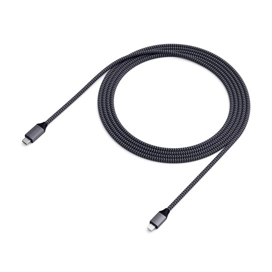Кабель Satechi Cable USB-C to Lightning Space Gray (1.8 m) - ціна, характеристики, відгуки, розстрочка, фото 4