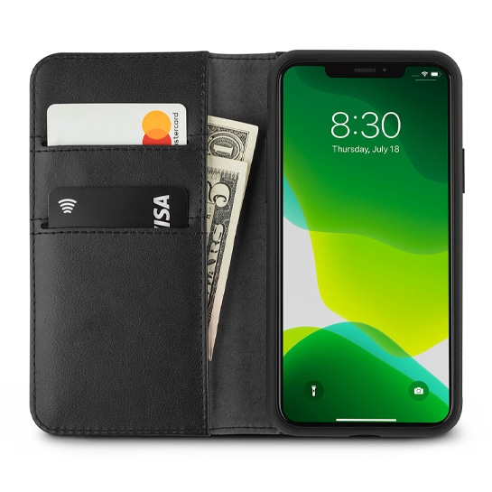 Чехол Moshi Overture Premium Wallet Case Jet Black for iPhone 11 Pro - цена, характеристики, отзывы, рассрочка, фото 3