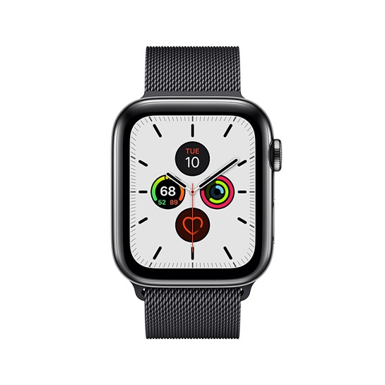 Смарт-часы Apple Watch Series 5 + LTE 40mm Space Black Stainless Steel Case with Black Milanese Loop - цена, характеристики, отзывы, рассрочка, фото 3
