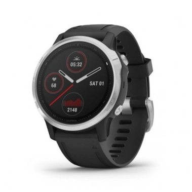 Спортивний годинник Garmin Fenix 6S Silver with Black Band - цена, характеристики, отзывы, рассрочка, фото 1