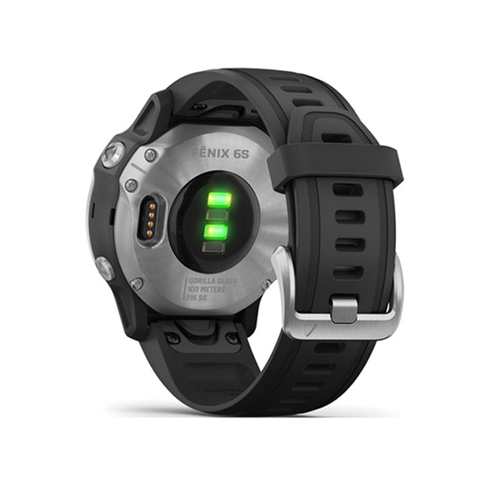 Спортивний годинник Garmin Fenix 6S Silver with Black Band - ціна, характеристики, відгуки, розстрочка, фото 3