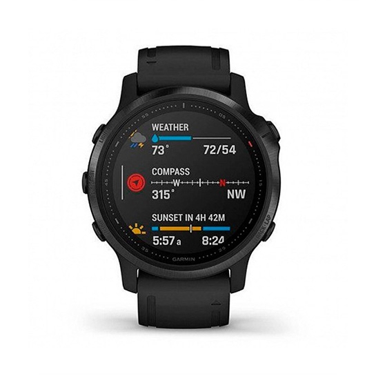 Спортивний годинник Garmin Fenix 6S Pro Black with Black Band - ціна, характеристики, відгуки, розстрочка, фото 2