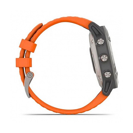 Спортивний годинник Garmin Fenix 6 Pro Sapphire Titanium with Ember Orange Band - ціна, характеристики, відгуки, розстрочка, фото 4