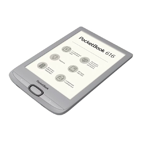 Електронна книга PocketBook 616 Matte Silver - ціна, характеристики, відгуки, розстрочка, фото 2