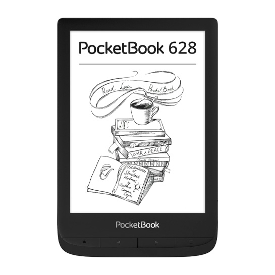 Електронна книга PocketBook 628 Ink Black - ціна, характеристики, відгуки, розстрочка, фото 1