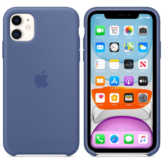 Чехол Apple Silicone Case for iPhone 11 Linen Blue - цена, характеристики, отзывы, рассрочка, фото 3