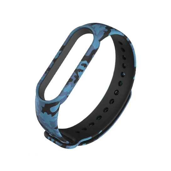 Ремешок для браслета Xiaomi Mi Band 5/6/7 Military Navy Blue