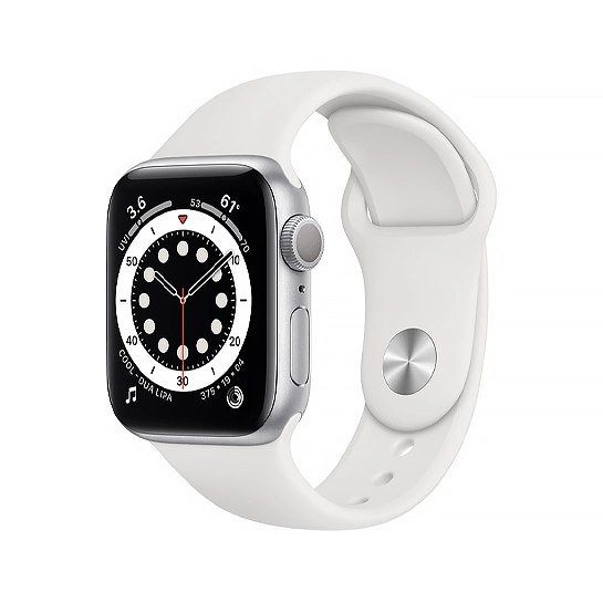 Смарт-часы Apple Watch Series 6 40mm Silver Aluminum Case with White Sport Band