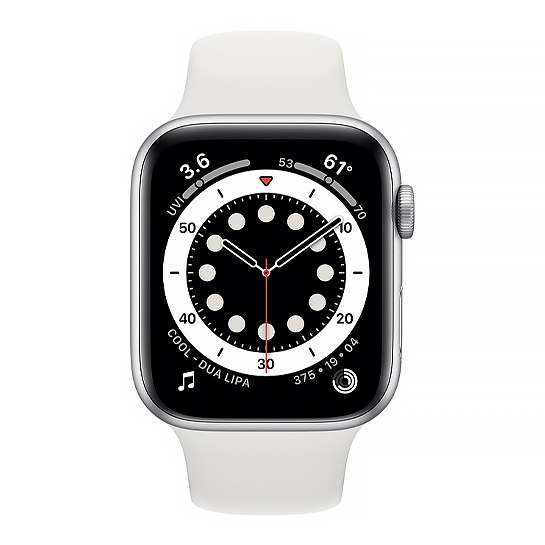 Смарт-часы Apple Watch Series 6 44mm Silver Aluminum Case with White Sport Band - цена, характеристики, отзывы, рассрочка, фото 2