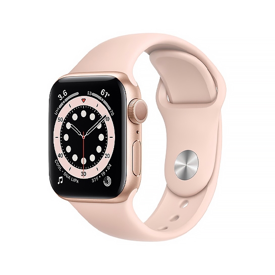 Смарт-годинник Apple Watch Series 6 40mm Gold Aluminum Case with Pink Sand Sport Band - ціна, характеристики, відгуки, розстрочка, фото 1