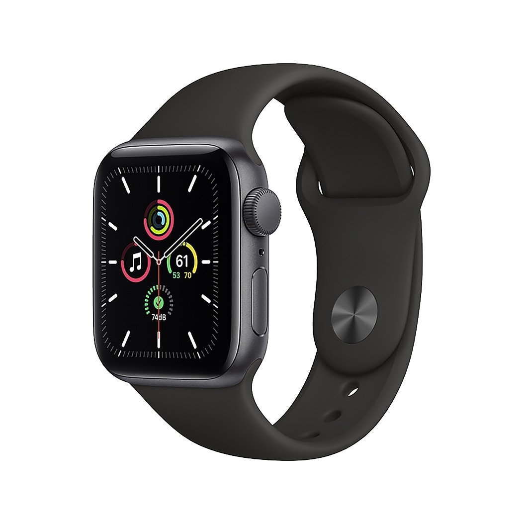 Смарт-годинник Apple Watch SE 40mm Space Gray Aluminum Case with Black Sport Band - ціна, характеристики, відгуки, розстрочка, фото 1