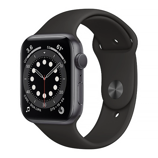 Смарт-годинник Apple Watch Series 6 44mm Space Gray Aluminum Case with Black Sport Band