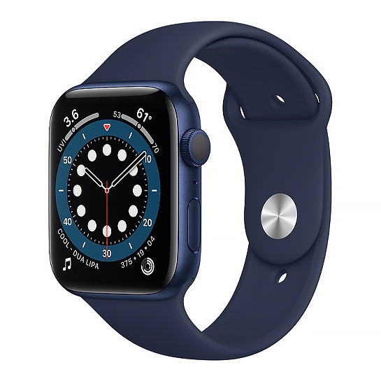 Смарт-годинник Apple Watch Series 6 44mm Blue Aluminum Case with Deep Navy Sport Band - ціна, характеристики, відгуки, розстрочка, фото 1
