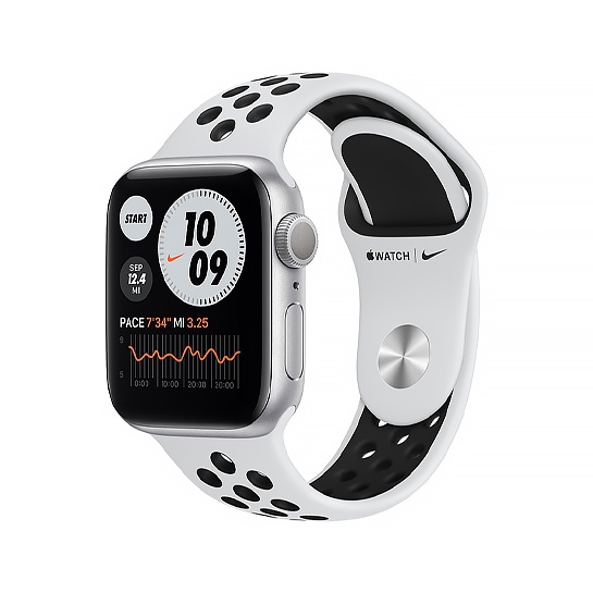 Смарт-годинник Apple Watch Series 6 Nike+ 40mm Silver Aluminum Case with Pure Platinum/Black Sport Band - ціна, характеристики, відгуки, розстрочка, фото 1