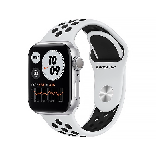 Смарт-годинник Apple Watch Series 6 Nike+ 40mm Silver Aluminum Case with Pure Platinum/Black Sport Band