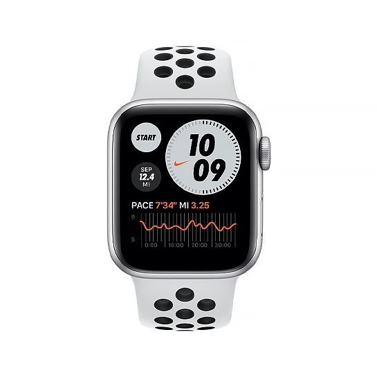 Смарт-часы Apple Watch Series 6 Nike+ 40mm Silver Aluminum Case with Pure Platinum/Black Sport Band - цена, характеристики, отзывы, рассрочка, фото 3
