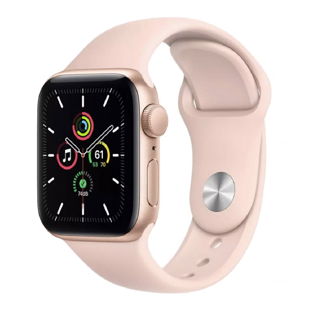 Смарт-часы Apple Watch SE 44mm Gold Aluminum Case with Pink Sand Sport Band - цена, характеристики, отзывы, рассрочка, фото 1