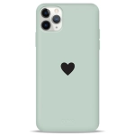 Чехол Pump Silicone Minimalistic Case for iPhone 11 Pro Max Black Heart #