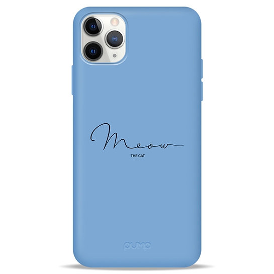 Чохол Pump Silicone Minimalistic Case for iPhone 11 Pro Max Meow Blue # - ціна, характеристики, відгуки, розстрочка, фото 1