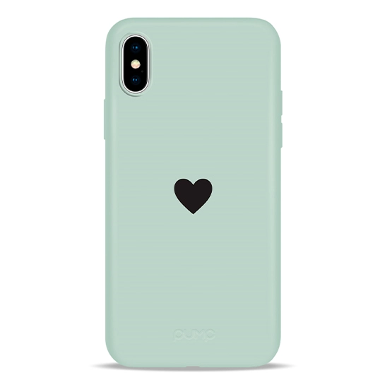 Чехол Pump Silicone Minimalistic Case for iPhone X/XS Black Heart #