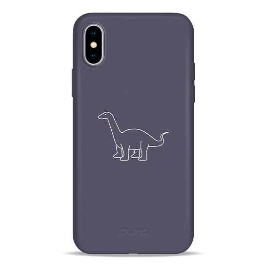 Чехол Pump Silicone Minimalistic Case for iPhone X/XS Dino Blue #