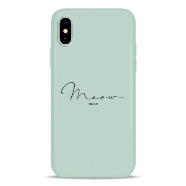 Чехол Pump Silicone Minimalistic Case for iPhone X/XS Meow Light Blue # - цена, характеристики, отзывы, рассрочка, фото 1