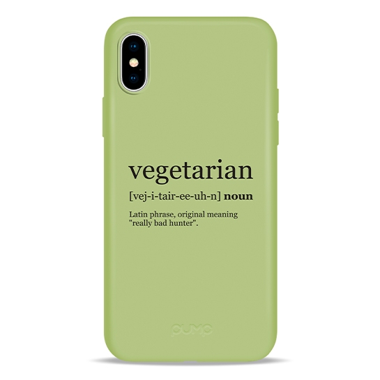 Чохол Pump Silicone Minimalistic Case for iPhone X/XS Vegetarian Wiki # - ціна, характеристики, відгуки, розстрочка, фото 1