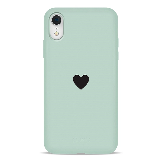 Чехол Pump Silicone Minimalistic Case for iPhone XR Black Heart #